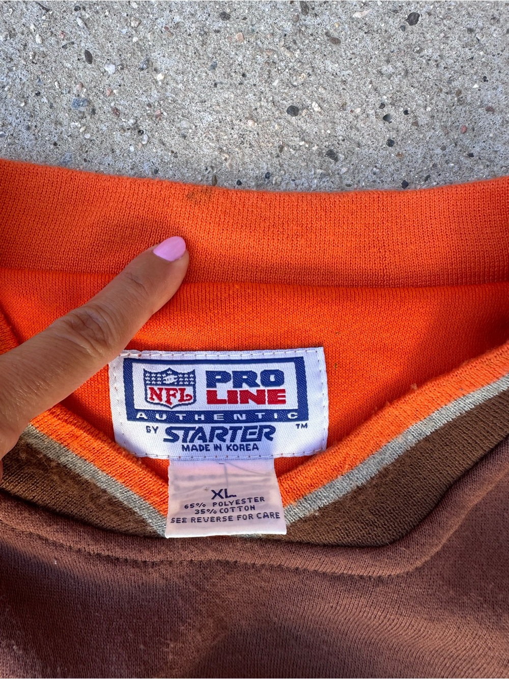 Vintage 90s Starter Pro Line Cleveland Browns Sweatshirt Mens XL Crewneck Brown - Picture 8 of 12